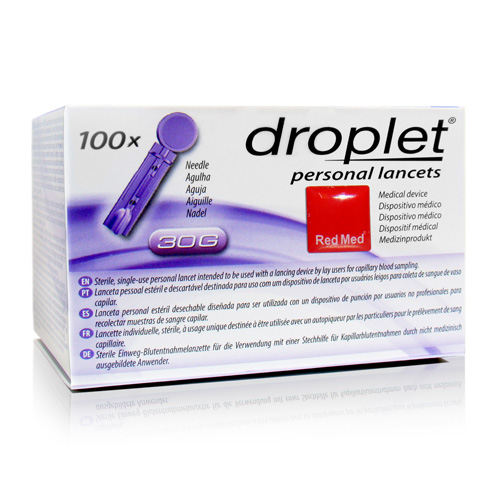 Lancety Droplet 30G opakowanie 100 sztuk